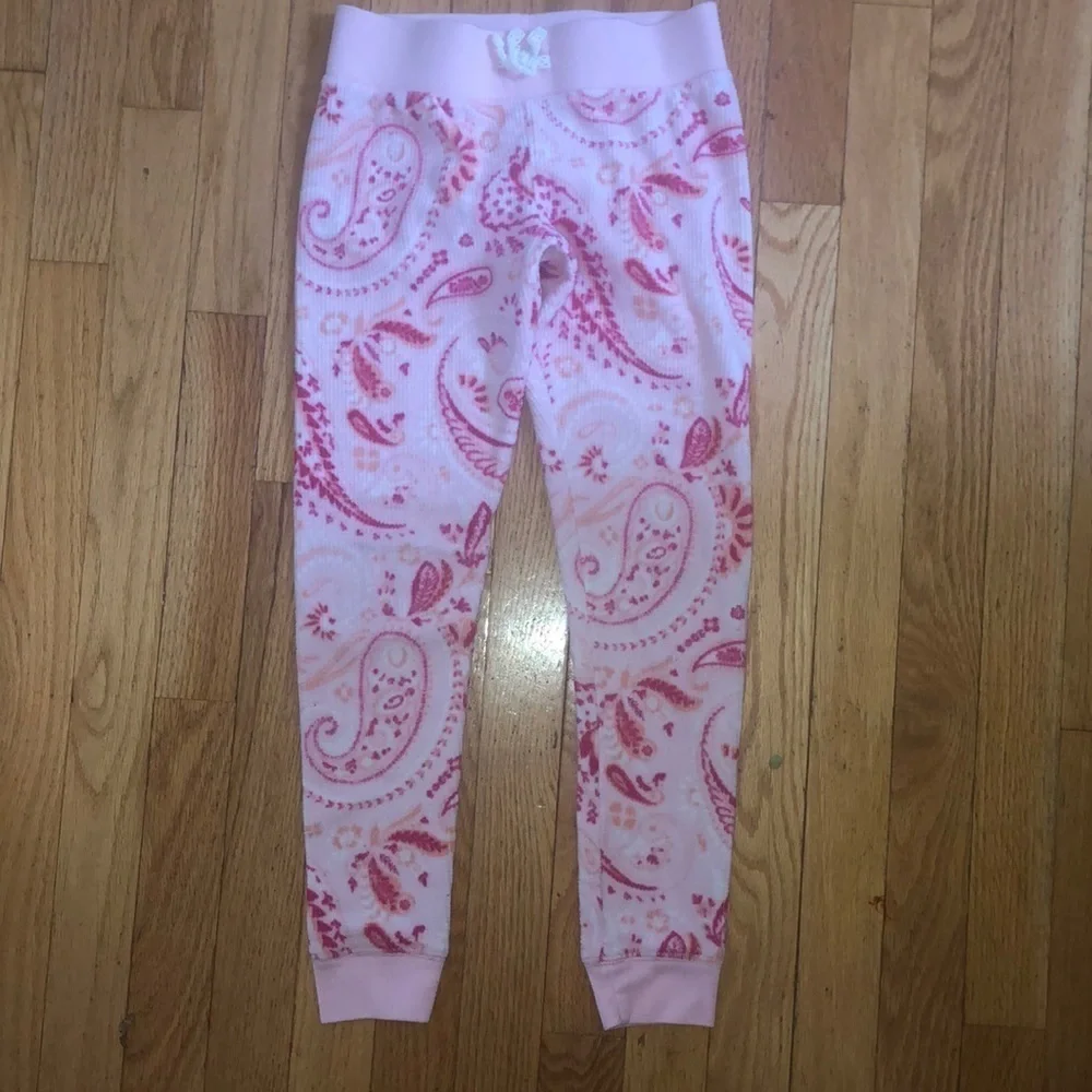 American Girl Kids Pajama Pants Paisley‎ Print Pink Size 10